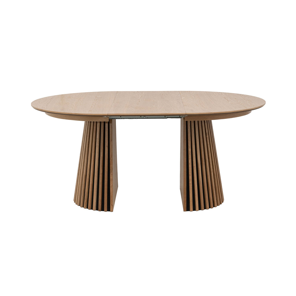 Constance - Table À Manger Ronde Extensible - Chêne