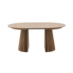 Constance - Table À Manger Ronde Extensible - Chêne