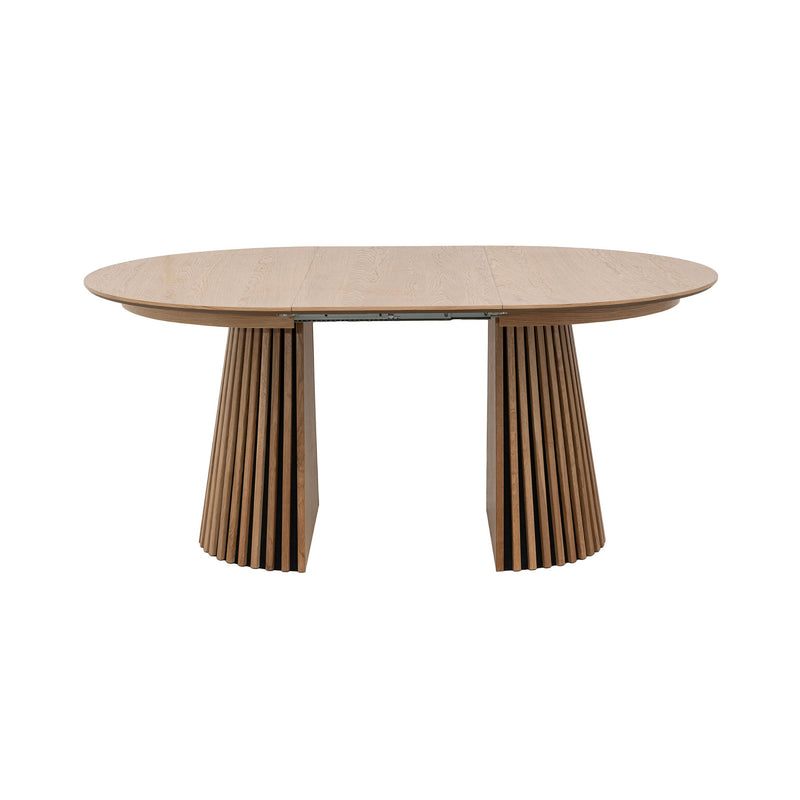 Constance - Table À Manger Ronde Extensible - Chêne