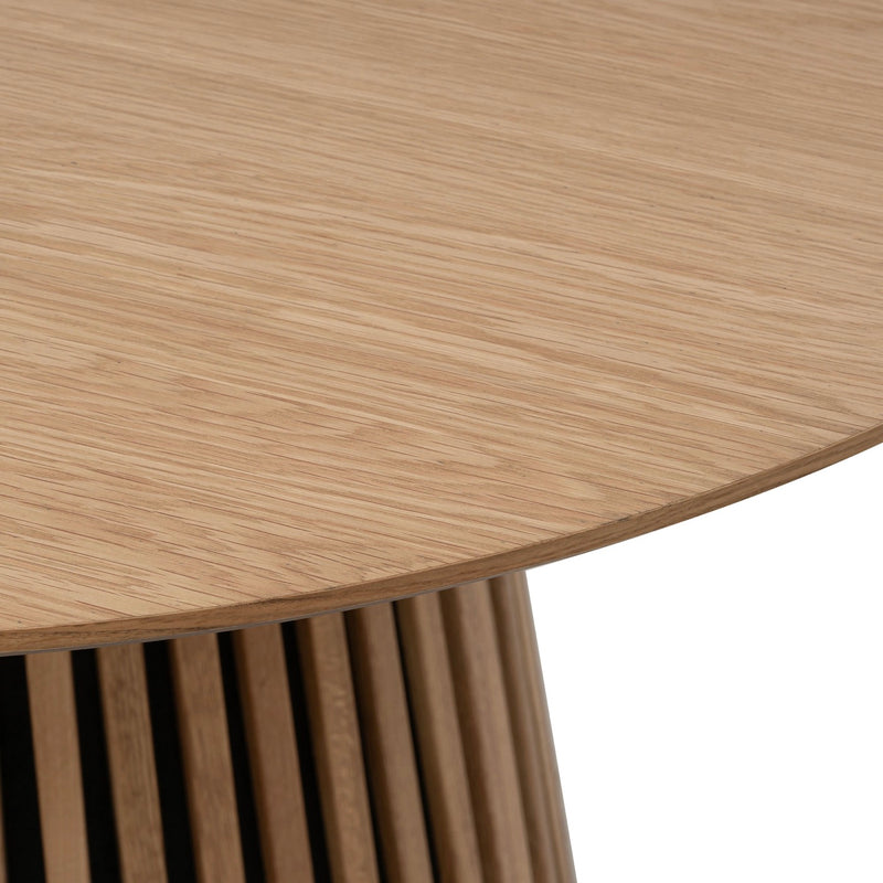 Constance - Table À Manger Ronde Extensible - Chêne