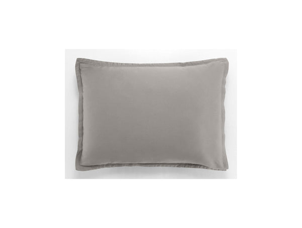 Desir - Funda De Almohada - 100% Satén De Algodón Lavado - Gris Claro
