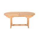 Gardena - Table Ovale Double Extension En Teck - Naturel