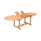 Gardena - Mesa extensible doble ovalada en Teca - Natural