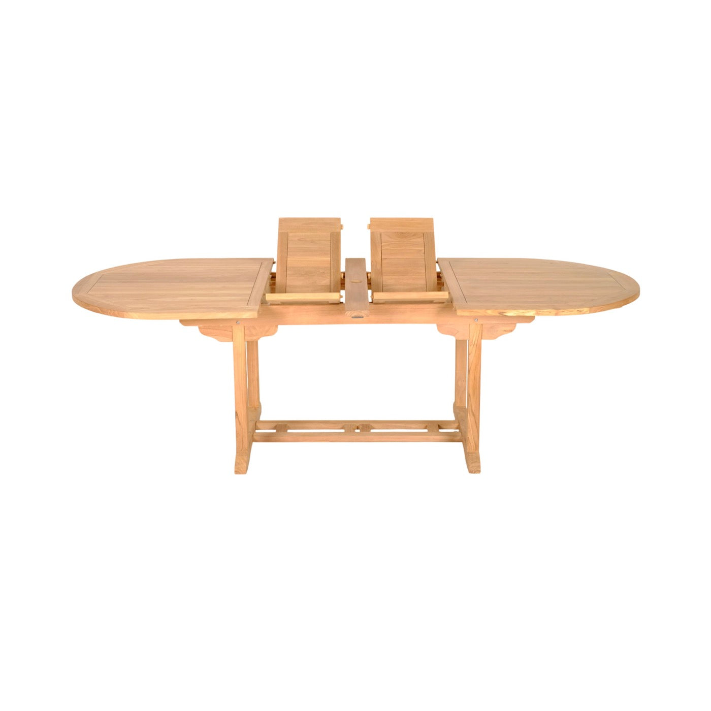 Gardena - Mesa extensible doble ovalada en Teca - Natural