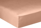 Fitted Sheet - 100% Washed Cotton Sateen 105 Threads - Nude