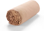 Fitted Sheet - 100% Washed Cotton Sateen 105 Threads - Nude