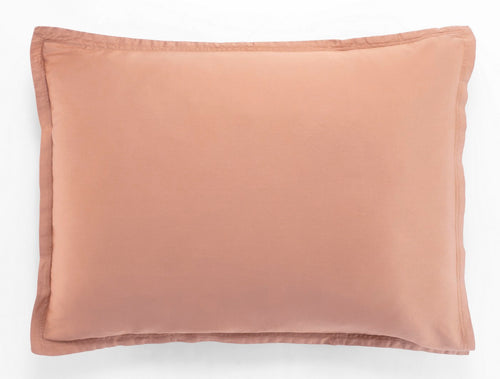 Taie D'Oreiller - 100% Satin De Coton Lavé 105 Fils - Nude
