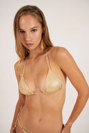 Top de bikini dorado - Dorado