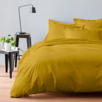 Desir - Housse De Couette - 100% Satin De Coton Lavé - Marron