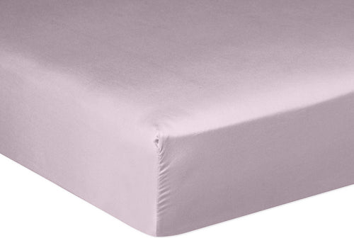 Drap Housse - 100% Satin De Coton Lavé 105 Fils - Violet