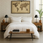 Elegance - Fitted Sheet - 100% Washed Cotton Percale - Cloud White