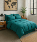 Fitted Sheet - 100% Washed Cotton Percale 80 Threads - Teal