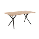 Velvet - Ensemble Repas Table + 4 Chaises En Velours - Naturel