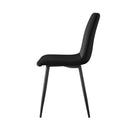 Velvet - Ensemble Repas Table + 4 Chaises En Velours - Naturel