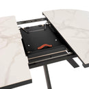 Velvet - Ensemble Table Ovale Céramique + 4 Chaises En Velours - Marbre Blanc