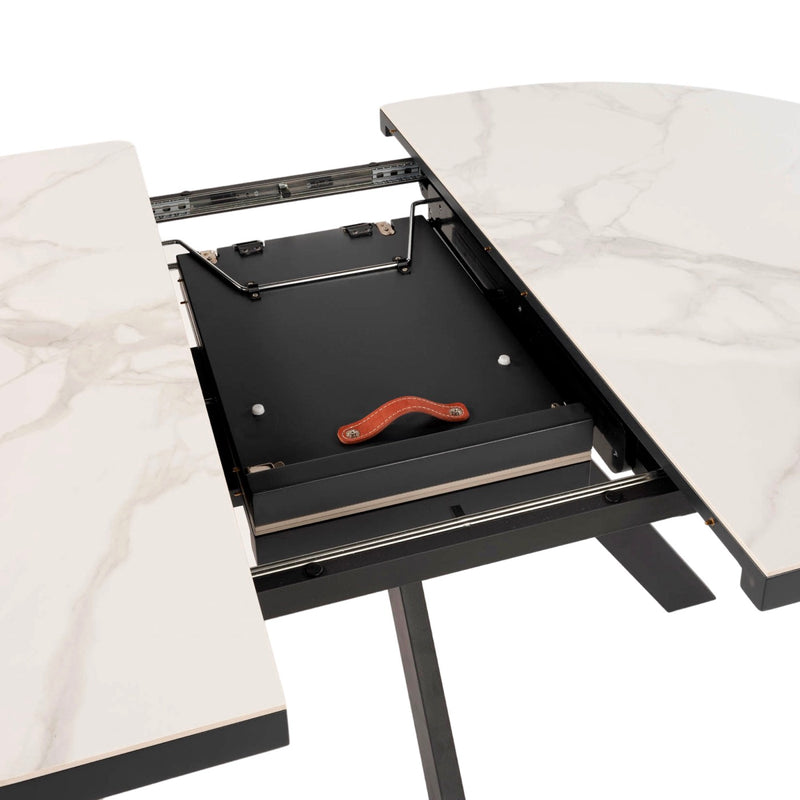 Velvet - Ensemble Table Ovale Céramique + 4 Chaises En Velours - Marbre Blanc