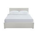 Tinali - Lit Coffre En Velours Côtelé + Sommier À Lattes - Beige