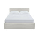 Tinali - Lit Coffre En Velours Côtelé + Sommier À Lattes - Beige
