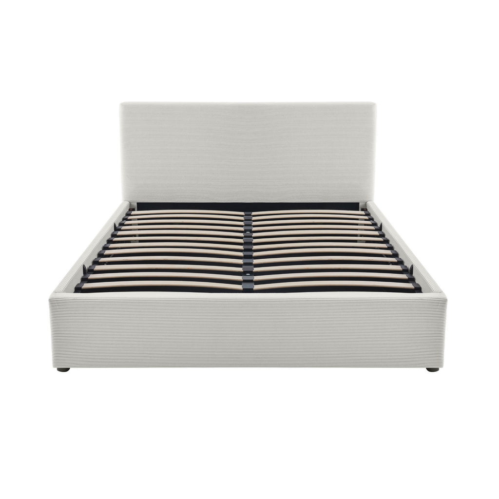 Tinali - Cama contenedor + somier de pana - Beige