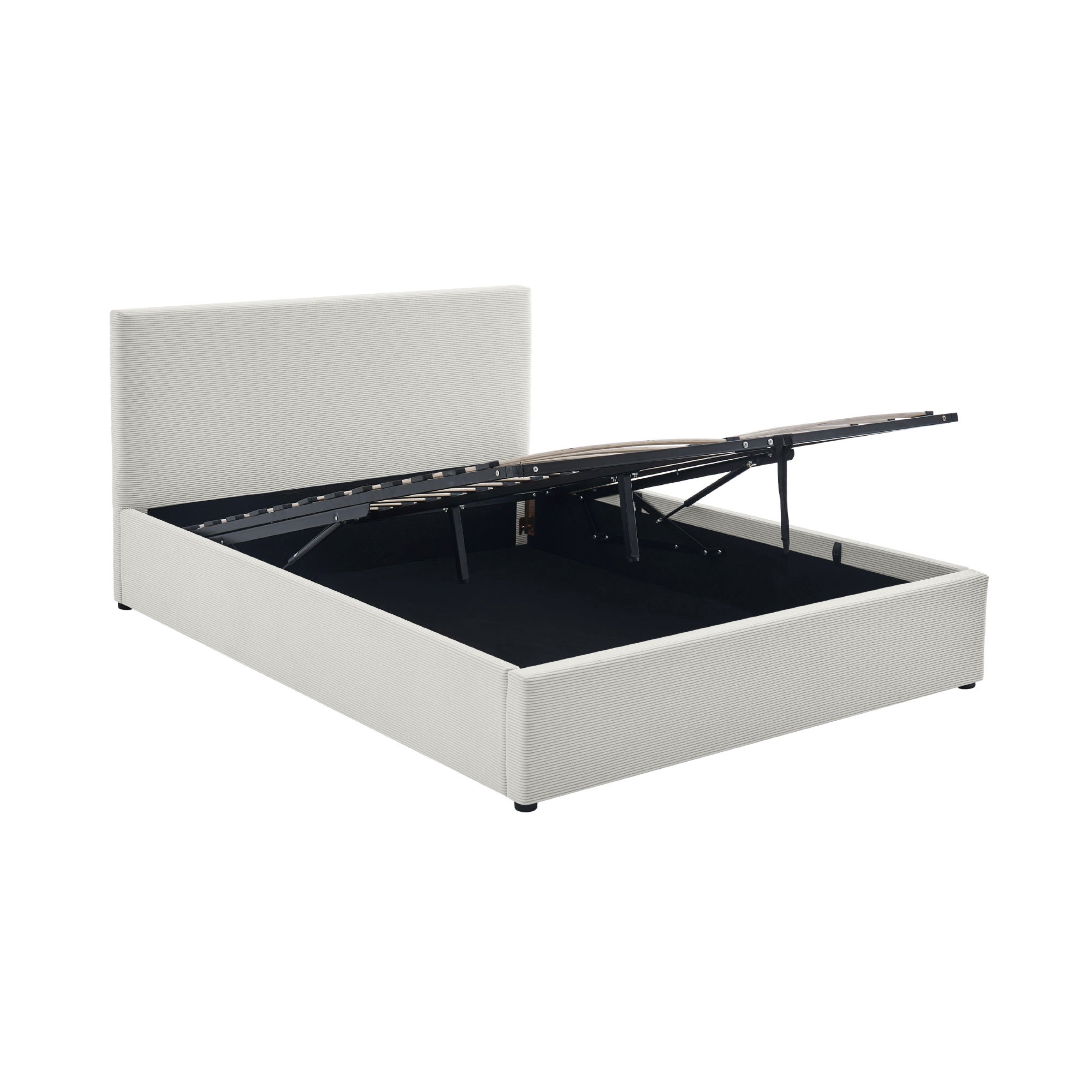 Tinali - Cama contenedor + somier de pana - Beige