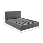 Tinali - Cama contenedor + somier de pana - Gris
