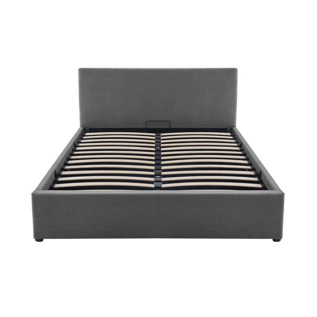 Tinali - Cama contenedor + somier de pana - Gris