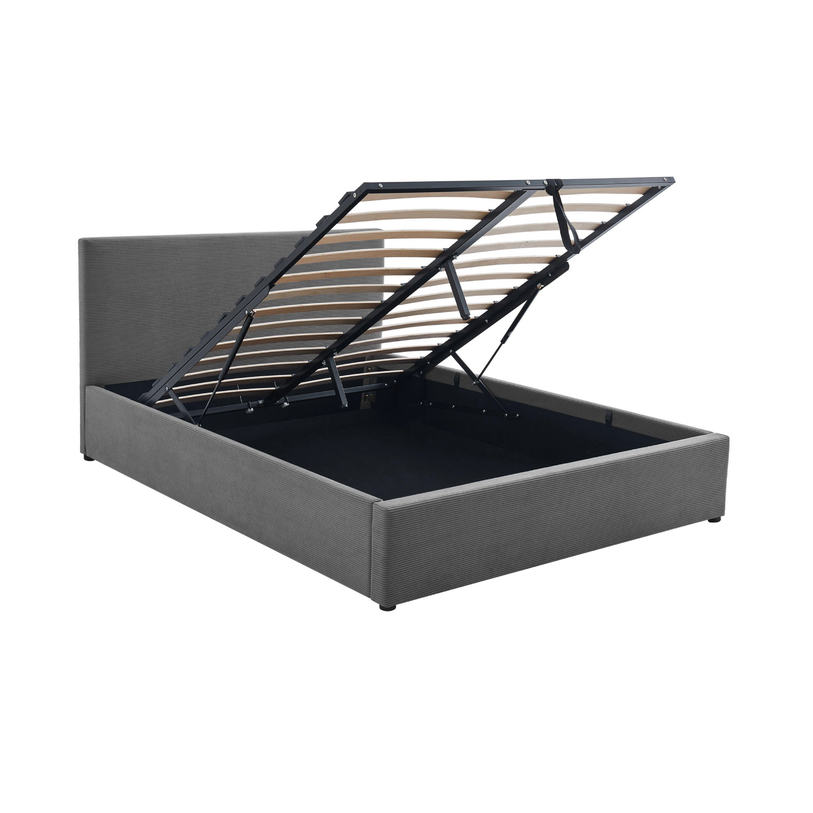 Tinali - Cama contenedor + somier de pana - Gris