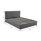 Tinali - Cama contenedor + somier de pana - Gris