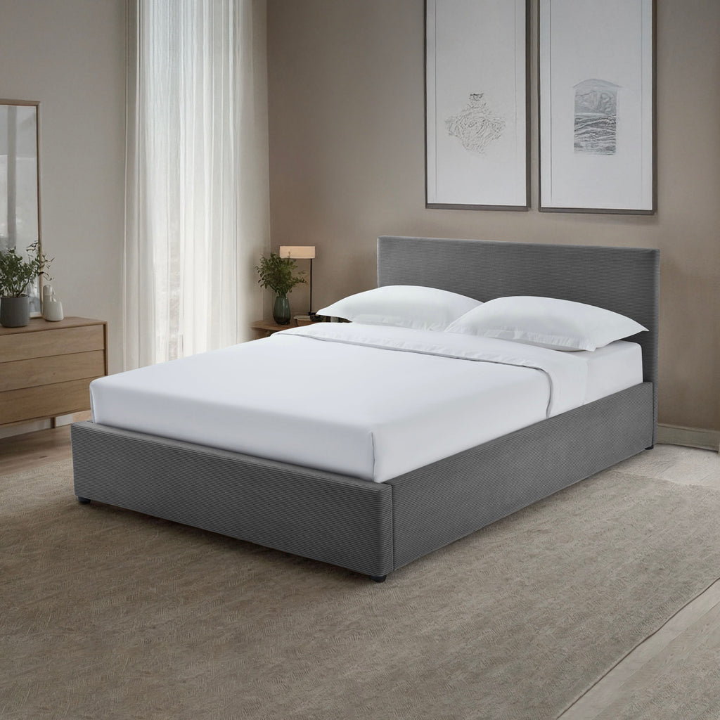 Tinali - Cama contenedor + somier de pana - Gris