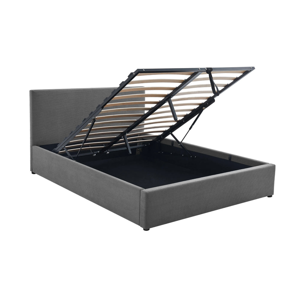 Tinali - Cama contenedor + somier de pana - Gris