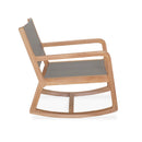 Gardena - Rocking Chair En Textilène Et Teck Massif - Gris