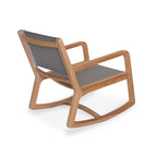 Gardena - Rocking Chair En Textilène Et Teck Massif - Gris