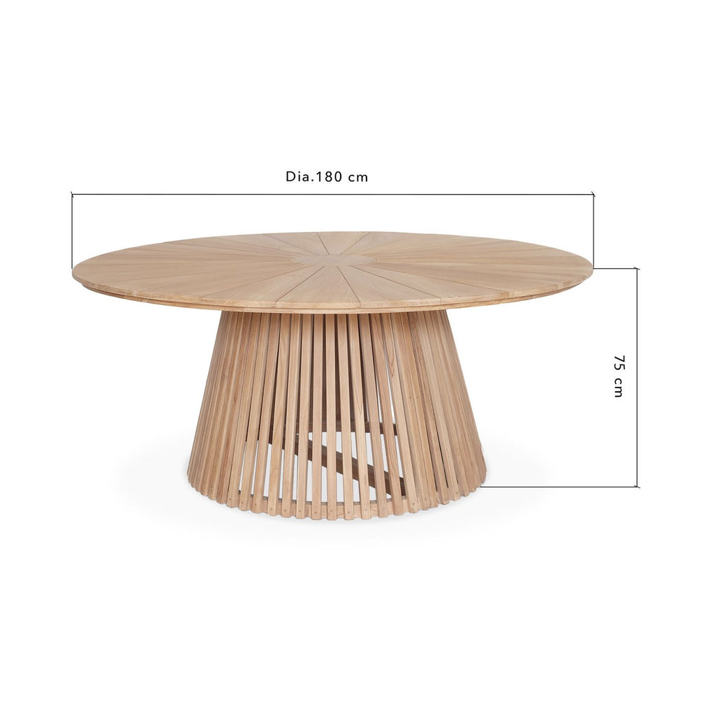 Gardena - Table De Jardin Ronde - Teck Massif