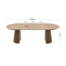 Constance - Table À Manger Ronde Extensible - Chêne