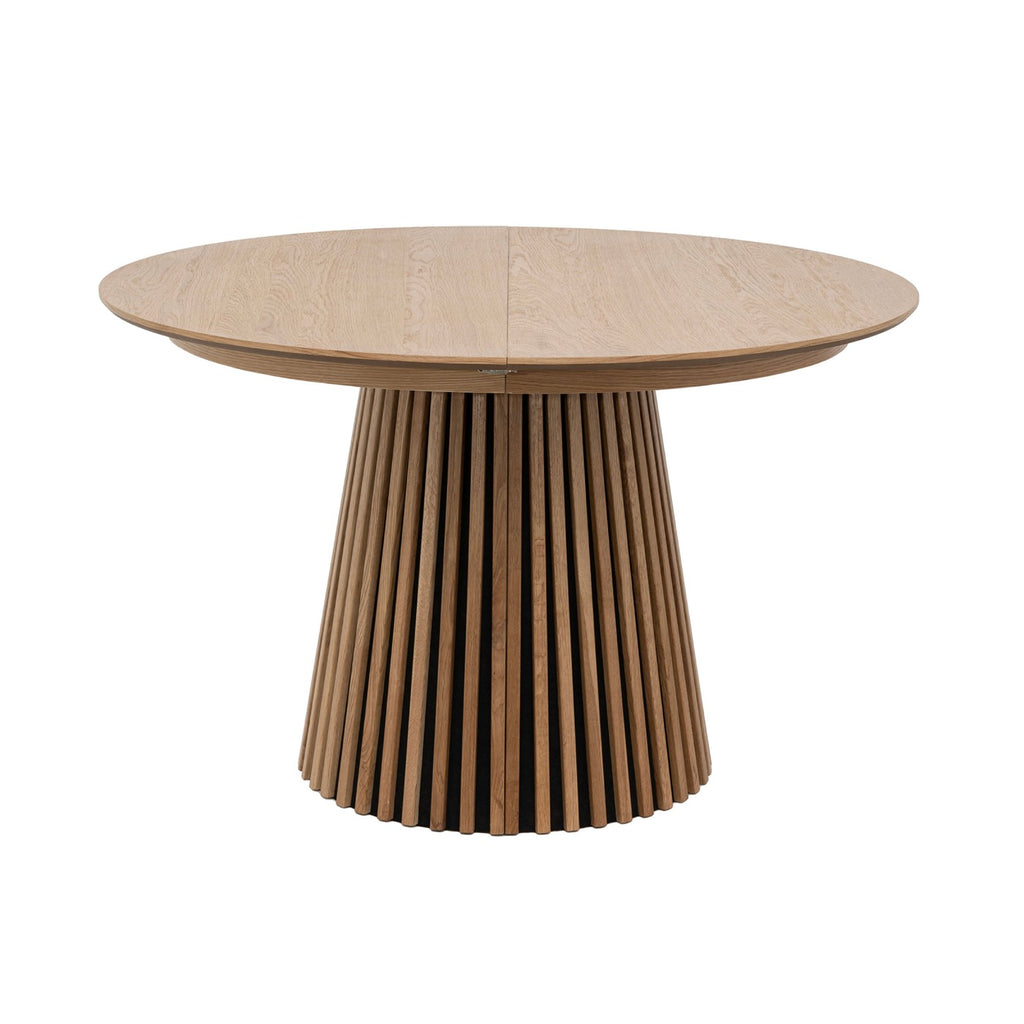 Constance - Table À Manger Ronde Extensible - Chêne