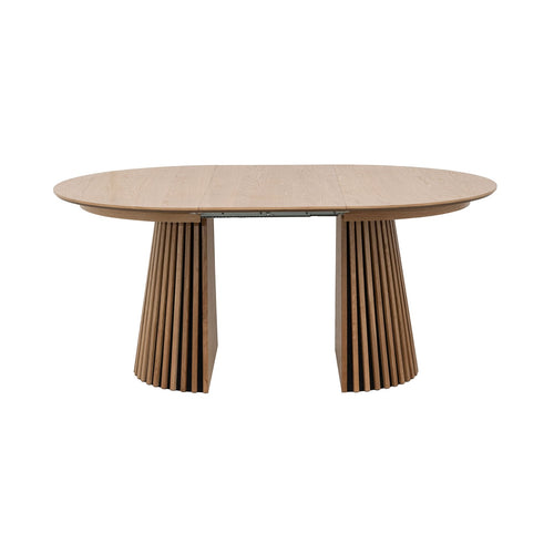 Constance - Table À Manger Ronde Extensible - Chêne