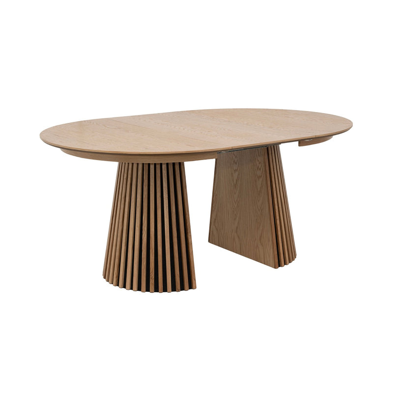 Constance - Table À Manger Ronde Extensible - Chêne