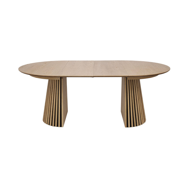 Constance - Table À Manger Ronde Extensible - Chêne