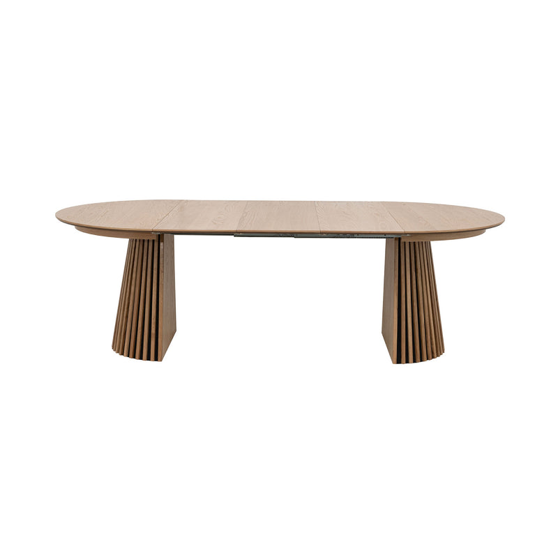 Constance - Table À Manger Ronde Extensible - Chêne