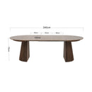 Constance - Table À Manger Ronde Extensible - Chêne Brun