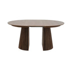 Constance - Table À Manger Ronde Extensible - Chêne Brun
