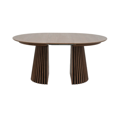 Constance - Table À Manger Ronde Extensible - Chêne Brun