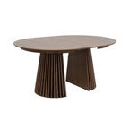 Constance - Table À Manger Ronde Extensible - Chêne Brun