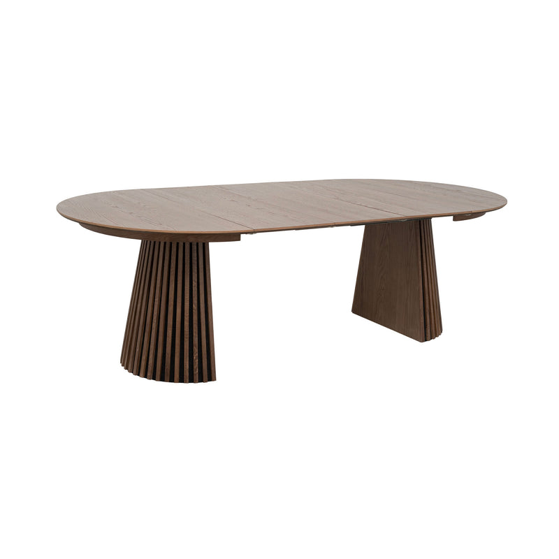 Constance - Table À Manger Ronde Extensible - Chêne Brun