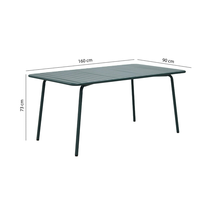 Baca - Table De Jardin En Métal - Vert Sapin