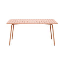 Baca - Ensemble Table De Jardin + 4 Chaises Rondes En Métal - Terracotta