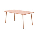 Baca - Ensemble Table De Jardin + 4 Chaises Rondes En Métal - Terracotta