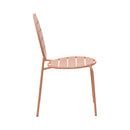 Baca - Ensemble Table De Jardin + 4 Chaises Rondes En Métal - Terracotta