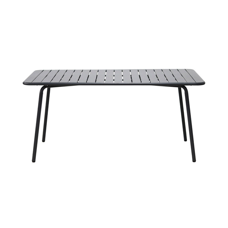 Baca - Ensemble Table De Jardin + 4 Chaises Rondes En Métal - Gris