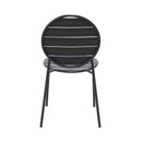 Baca - Ensemble Table De Jardin + 4 Chaises Rondes En Métal - Gris